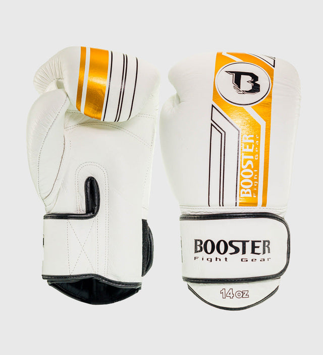 Booster (Kick)Bokshandschoenen - Wit/Goud - (Kick)Bokshandschoenen
