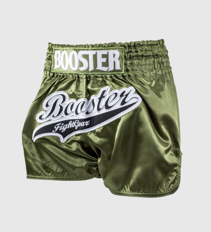 Booster Kickboks Broekje Slugger - Kaki Groen/Zwart/Wit - Shorts