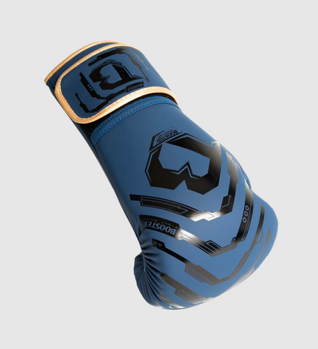 Booster Kickboks Handschoenen Youth Elite Kids -Blauw/Zwart/Goud - (Kick)Bokshandschoenen