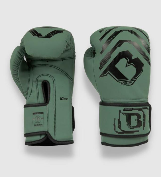 Booster Kickboks Handschoenen Youth Elite Kids - Kaki/Zwart - (Kick)Bokshandschoenen
