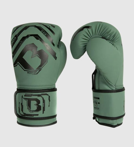 Booster Kickboks Handschoenen Youth Elite Kids - Kaki/Zwart - (Kick)Bokshandschoenen