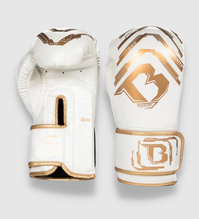 Booster Kickboks Handschoenen Youth Elite Kids - Wit/Goud - (Kick)Bokshandschoenen