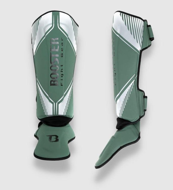 Booster Kickboks Scheenbeschermers Bangkok - Groen/Zilver/Zwart