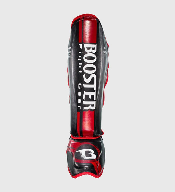 Booster Kickboks Scheenbeschermers V3 - Zwart/Rood