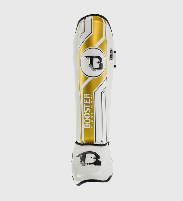 Booster Kickboks Scheenbeschermers V9 - Wit/Goud