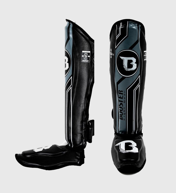 Booster Kickboks Scheenbeschermers  V9 - Zwart/Grijs
