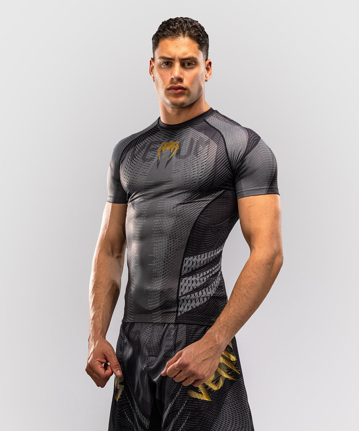 Venum Rashguard Galactic 3.0 - Zwart/Goud