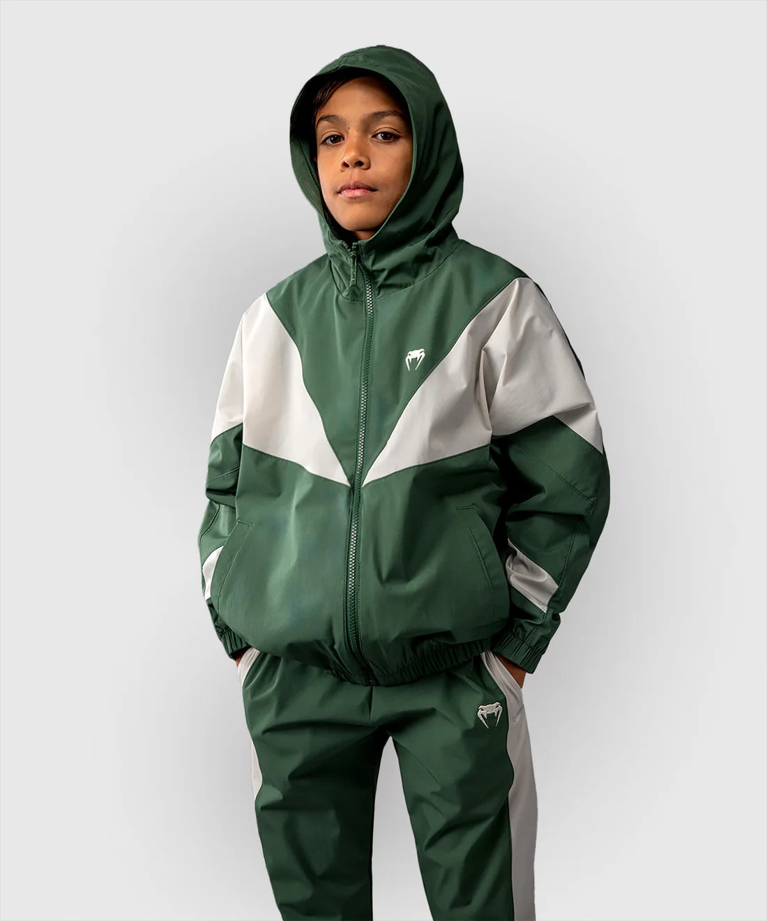 Venum Vectra Trainingsjack Kids - Groen/Gebroken Wit