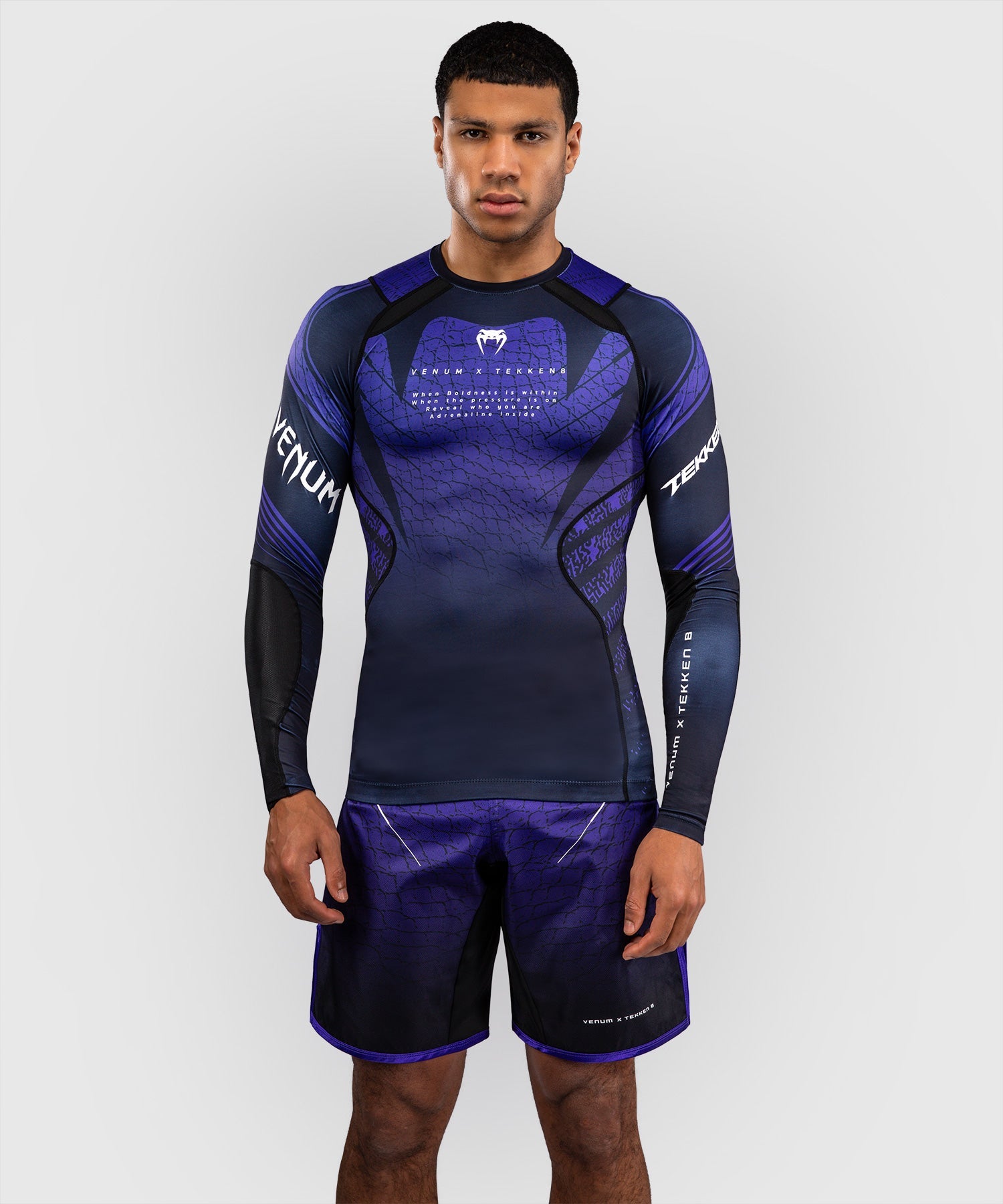 Venum Rashguard x TEKKEN 8 Kazuya - Zwart/Paars