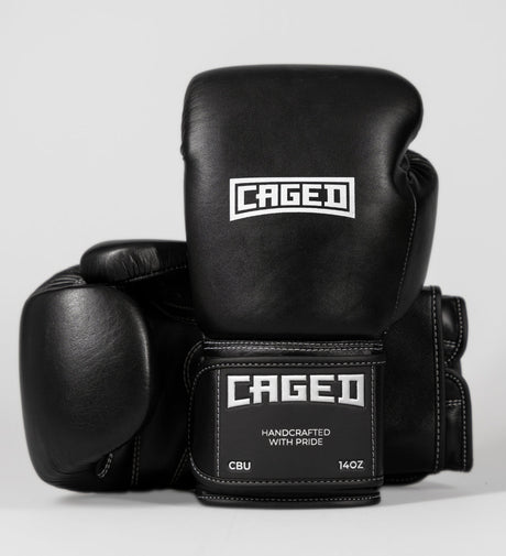 Caged (Kick)Bokshandschoenen ’X’ Series - Zwart/Wit - (Kick)Bokshandschoenen