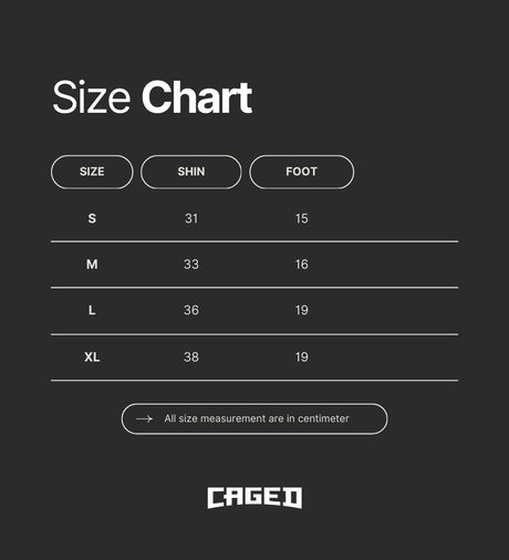 Caged Kickboks Scheenbeschermers Shadow - Zwart/Zwart - Scheenbeschermers