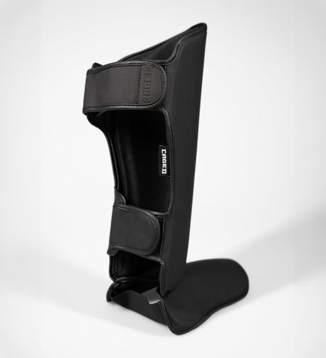 Caged Kickboks Scheenbeschermers Shadow - Zwart/Zwart - Scheenbeschermers