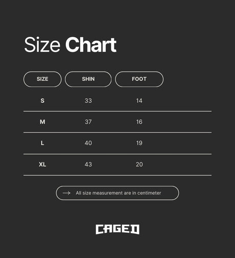 Caged Kickboks Scheenbeschermers ’X’ Series - Zwart/Zwart - Scheenbeschermers