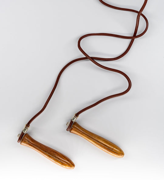 Caged Premium Leren Springtouw - Bruin