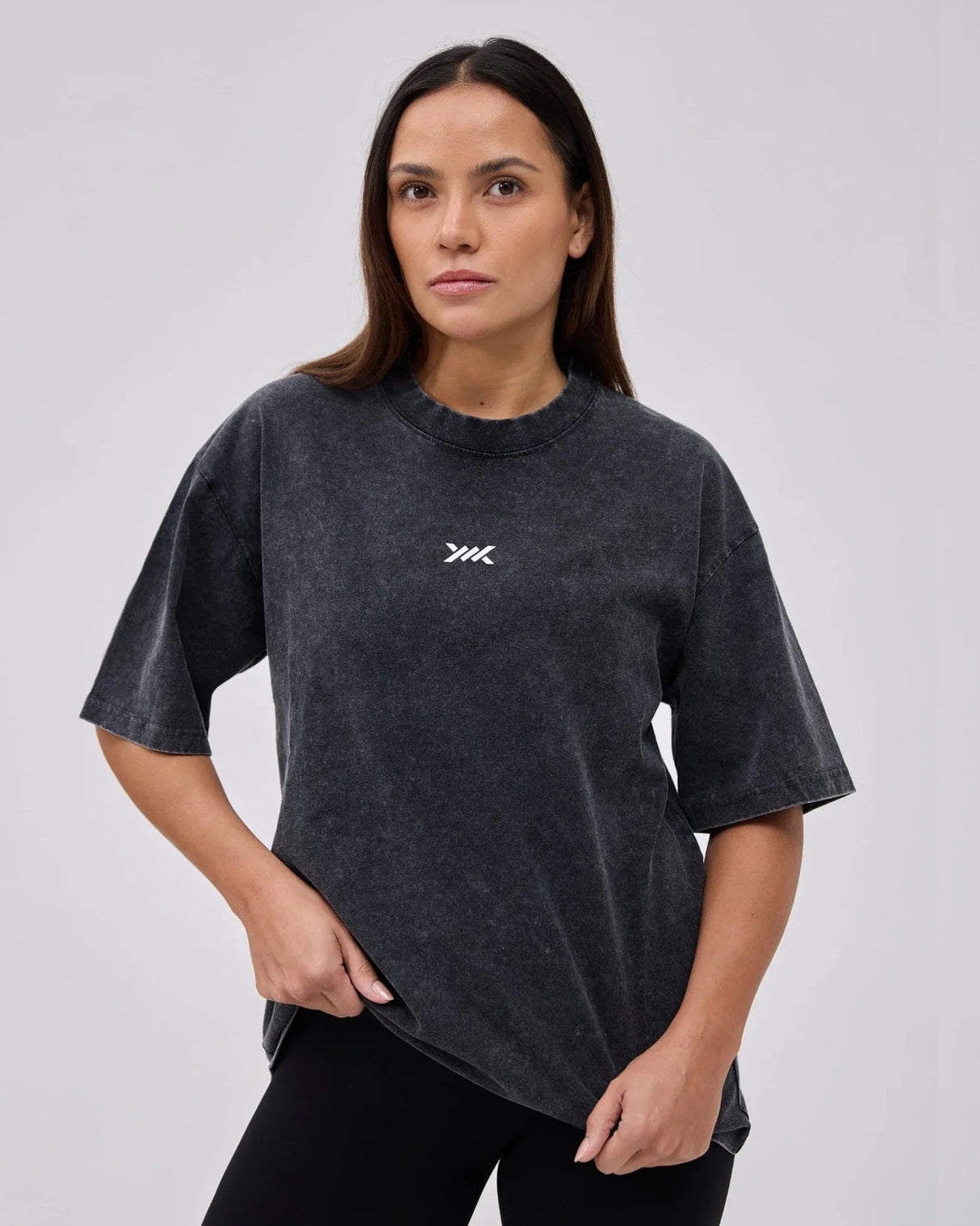 Caged Classic T-shirt - Washed Zwart