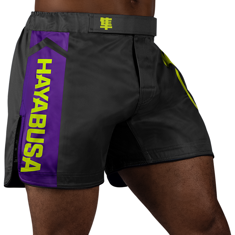Hayabusa MMA Shorts Icon - Zwart/Neon