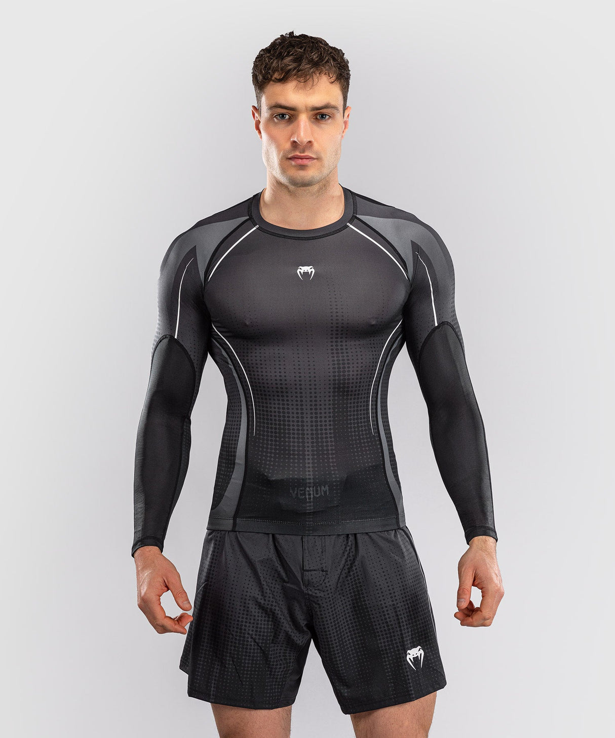 Venum Rashguard Stealth - Zwart/Wit