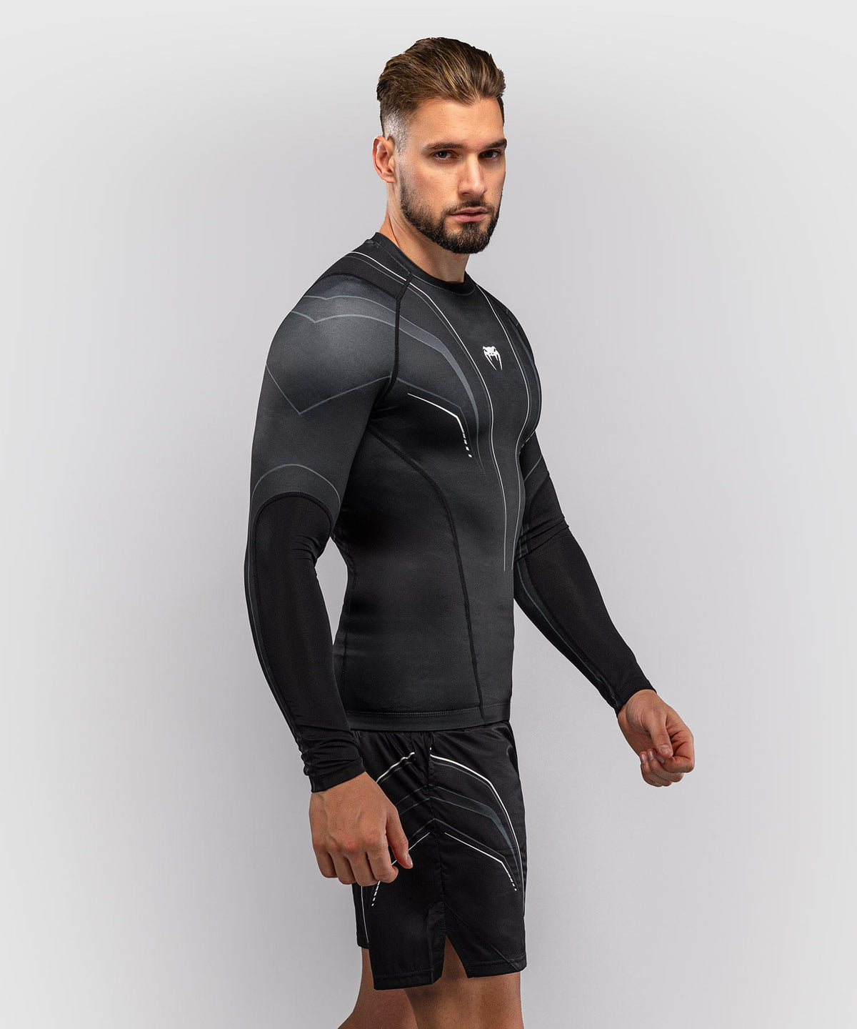 Venum Rashguard Streamline - Zwart/Wit