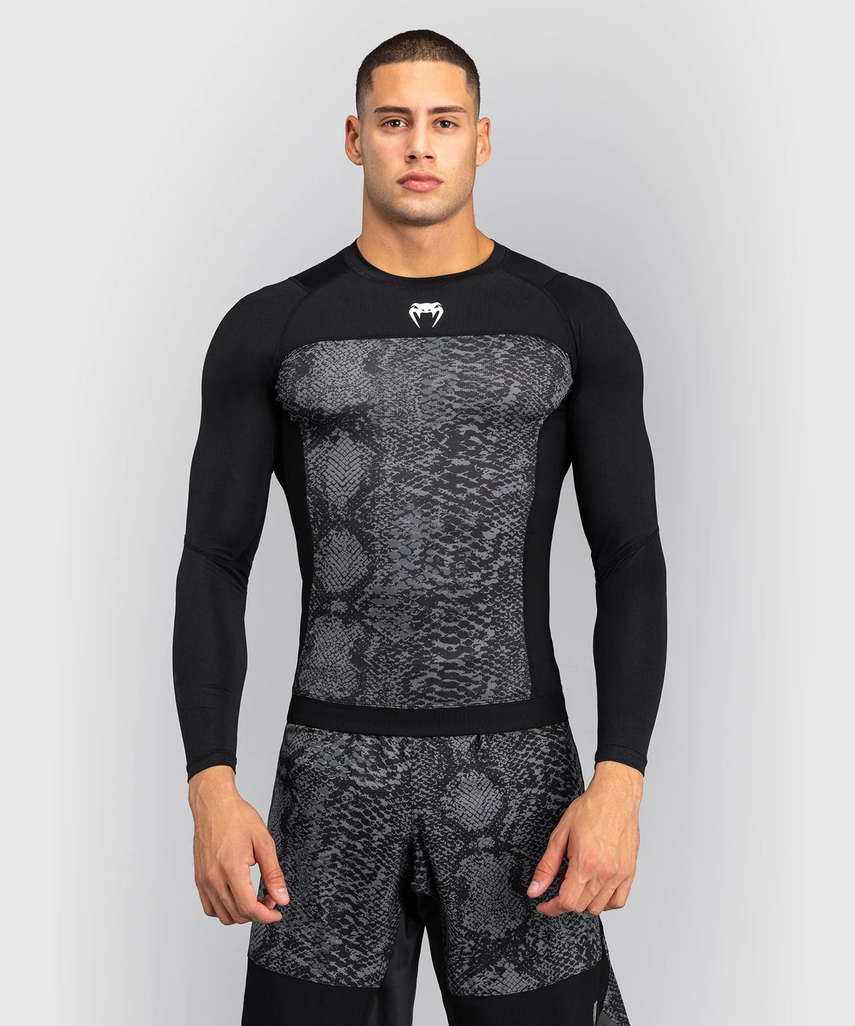 Venum Rashguard Lange Mouwen G-Fit Scales - Zwart/Grijs