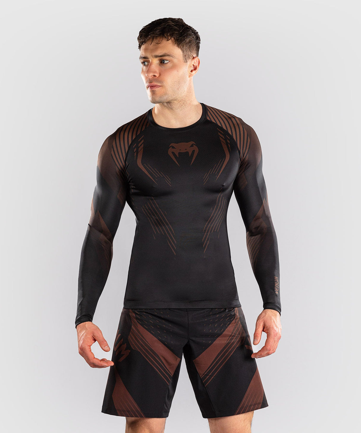 Venum Rashguard No-Gi 6.0 - Zwart/Bruin