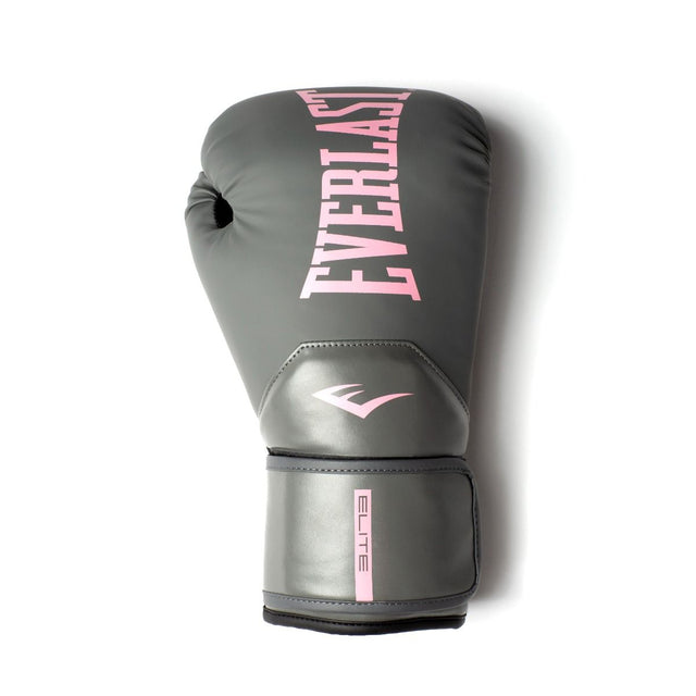Guantes de boxeo Everlast Elite2 – Gris/Rosa
