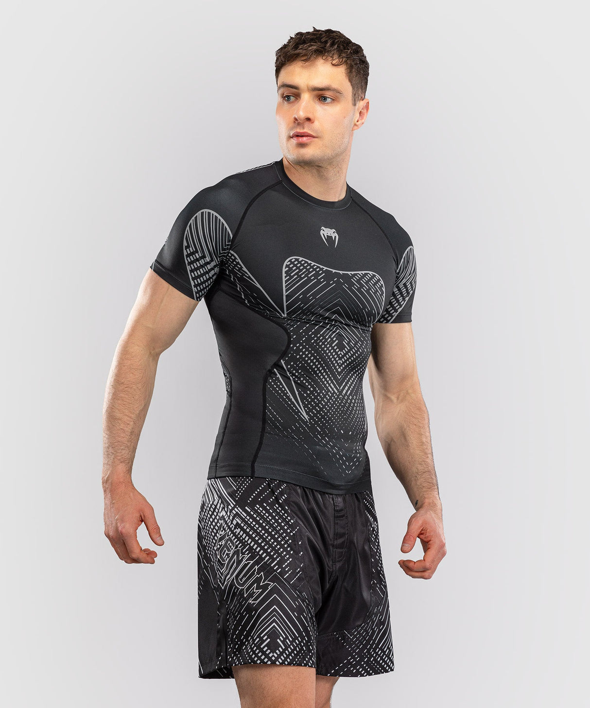Venum Rashguard Midnight Fury - Zwart/Grijs/Zilver