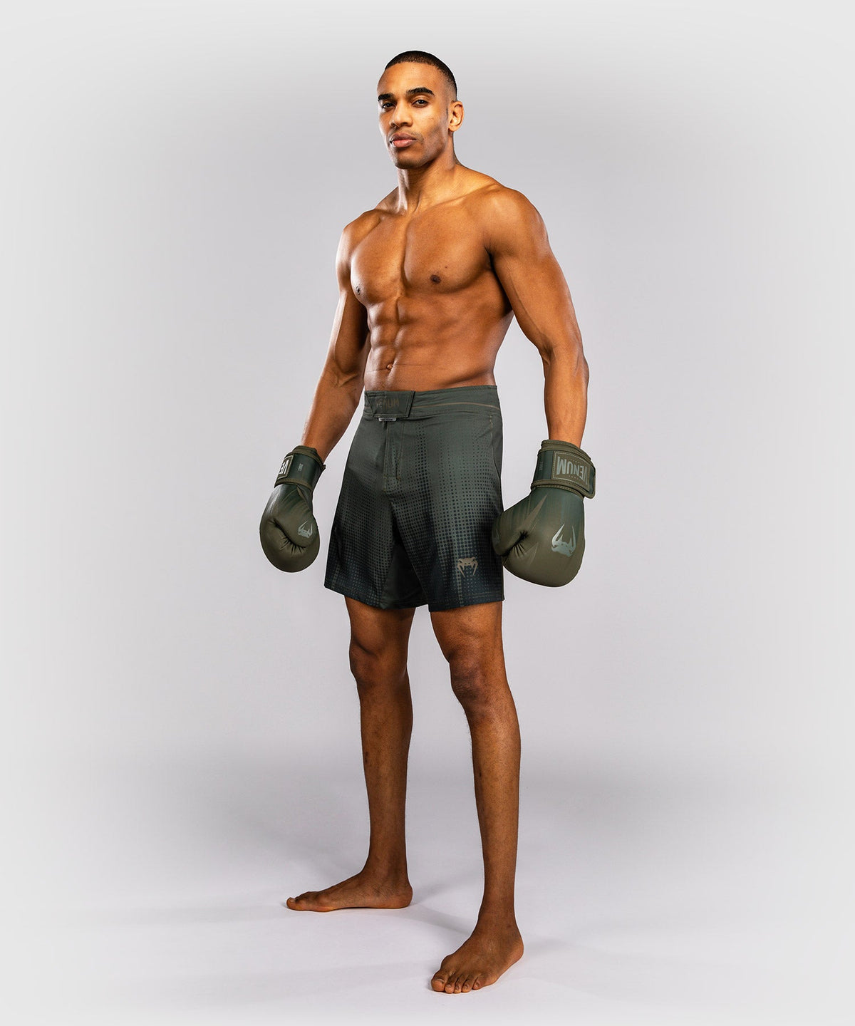 Venum MMA Shorts Stealth - Kaki/Donkergroen