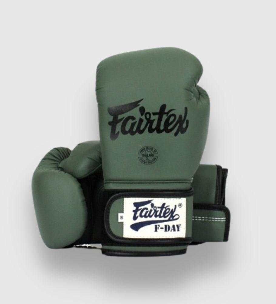 Fairtex (Kick)Bokshandschoenen BGV11 ’F-Day’ - Kaki Groen - (Kick)Bokshandschoenen