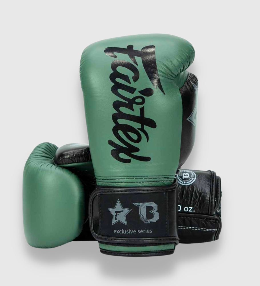 Fairtex (Kick)Bokshandschoenen FXB V2 - Kaki Groen/Zwart - (Kick)Bokshandschoenen