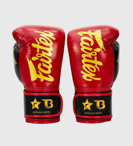 Fairtex (Kick)Bokshandschoenen FXB V2 - Rood/Zwart/Goud - (Kick)Bokshandschoenen