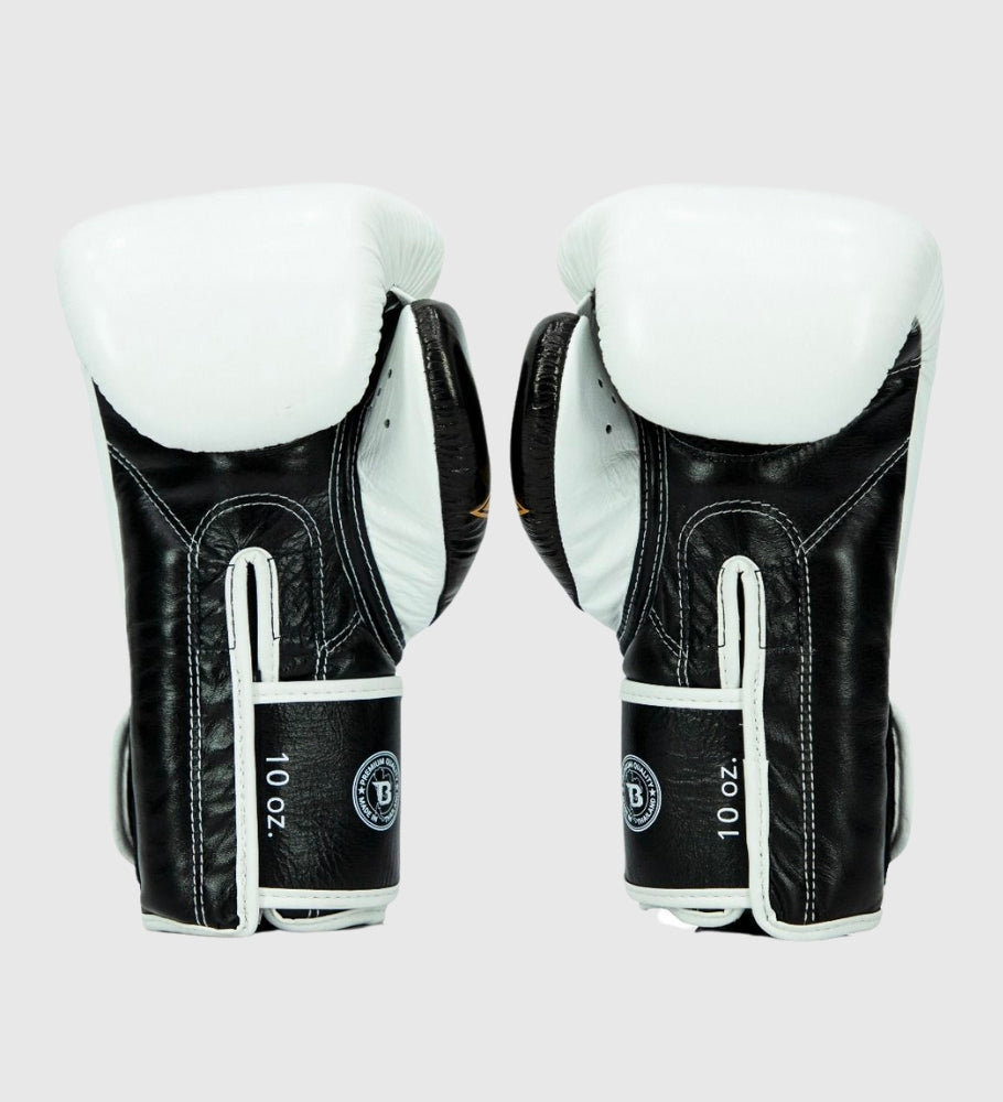 Fairtex (Kick)Bokshandschoenen FXB V2 - Wit/Zwart/Goud - (Kick)Bokshandschoenen