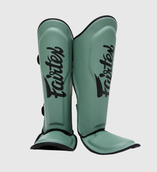 Fairtex Kickboks Scheenbeschermers FXB - Leger Groen/Zwart