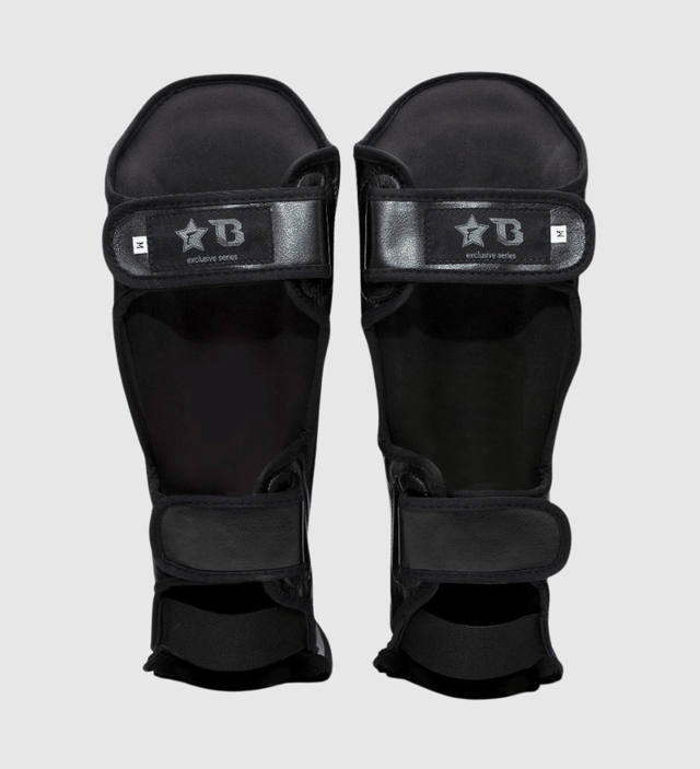 Fairtex Skinnebensbeskyttere FXB - Sort/Grå - Skinnebensbeskyttere