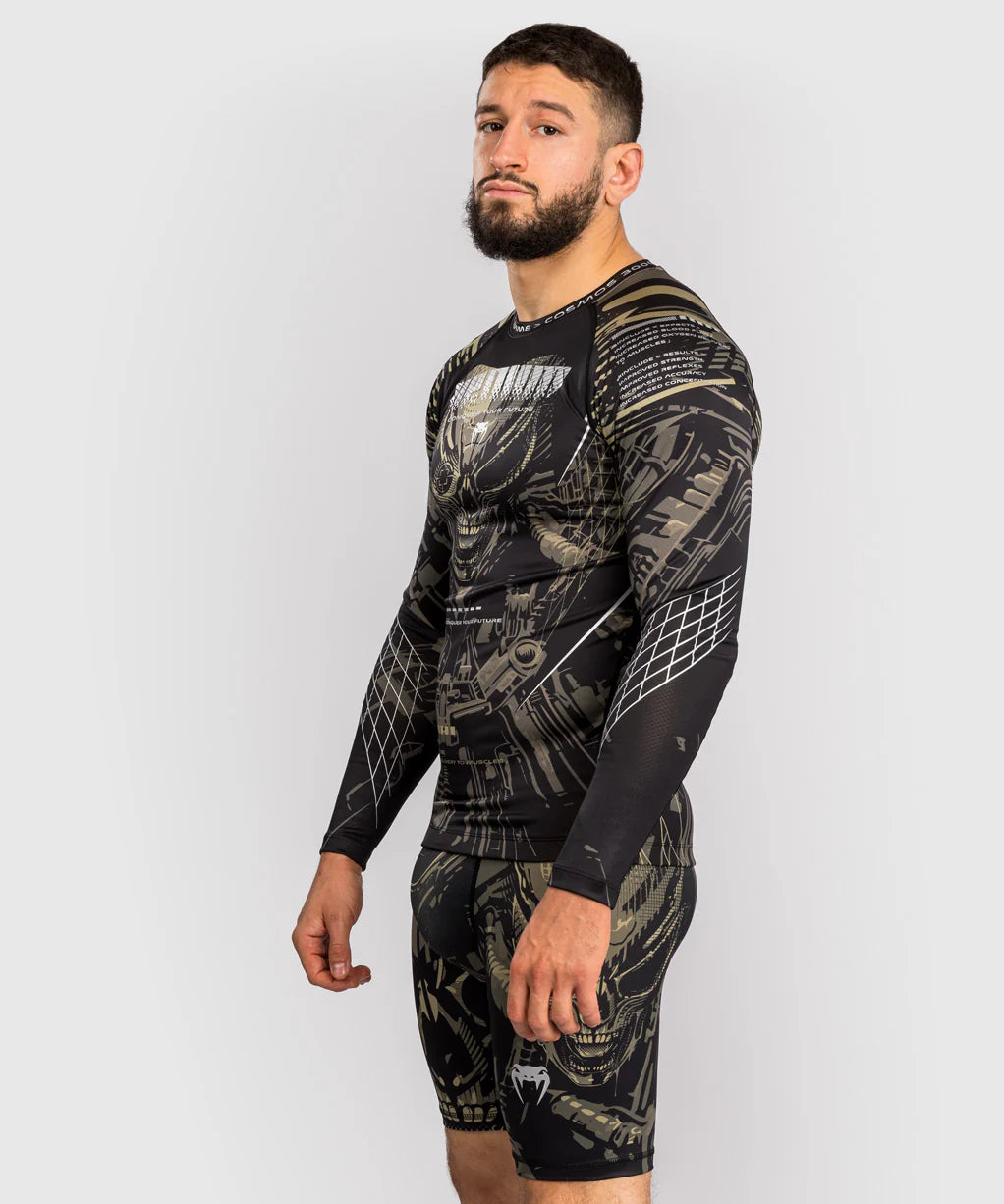 Venum Rashguard Lange Mouwen Invader - Zwart/Zand