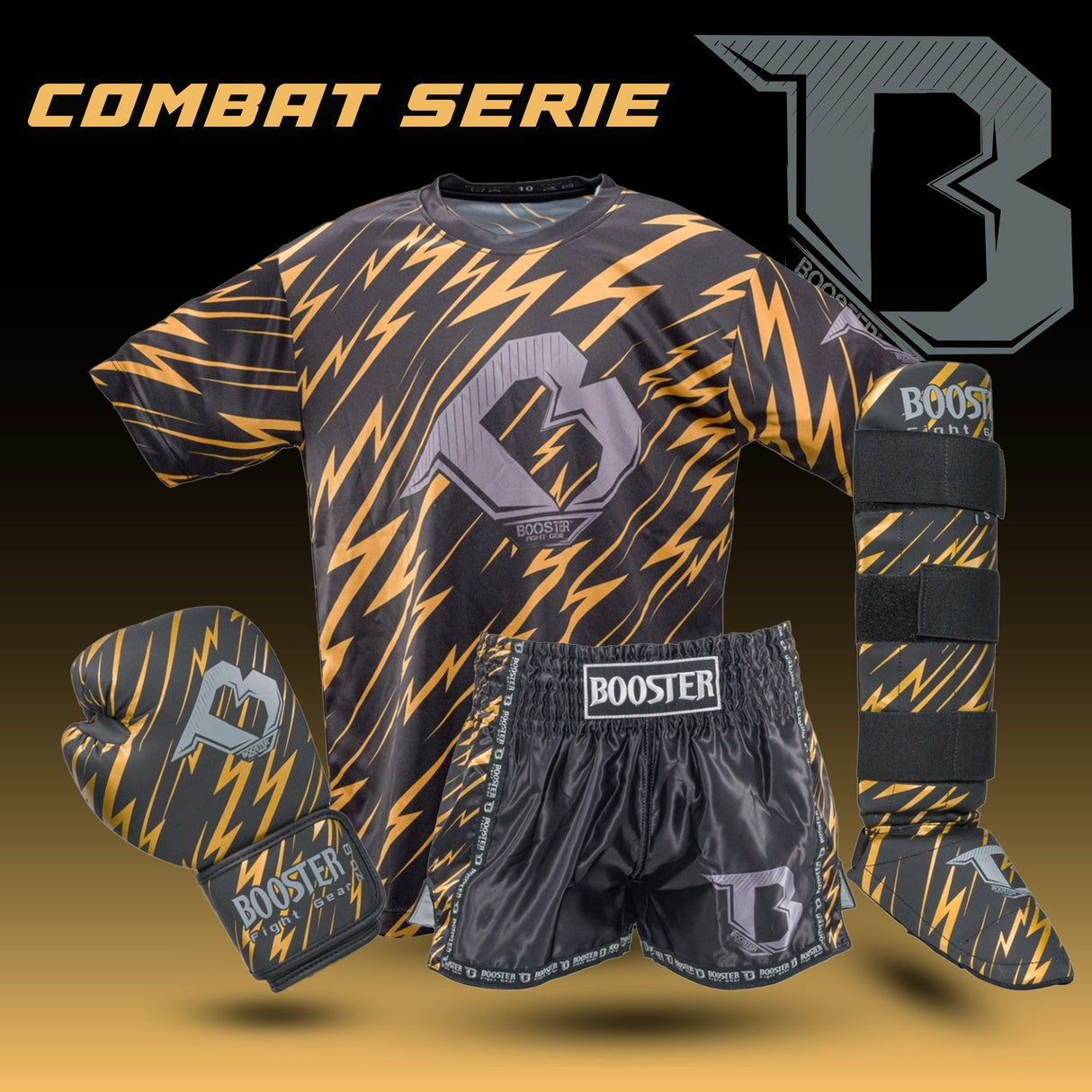 Booster T-Shirt Combat Series Kinderen - Zwart