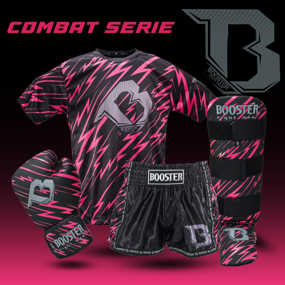 Booster T-Shirt Combat Series 3 Kinderen - Zwart
