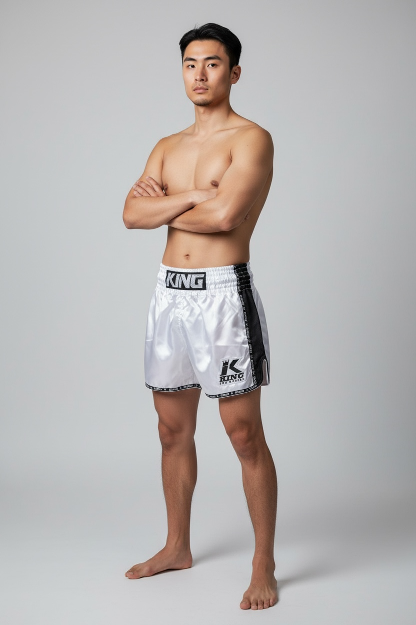 King Pro Boxing Muay Thai Shorts Bangkok - Wit