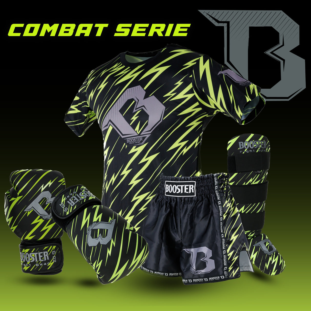 Booster T-Shirt Combat Series 5 Kinderen - Zwart