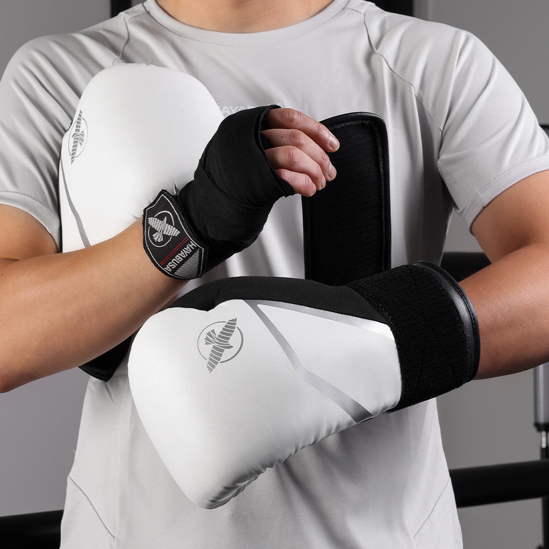 Hayabusa Bokshandschoenen E1 - Wit/Zwart/Zilver