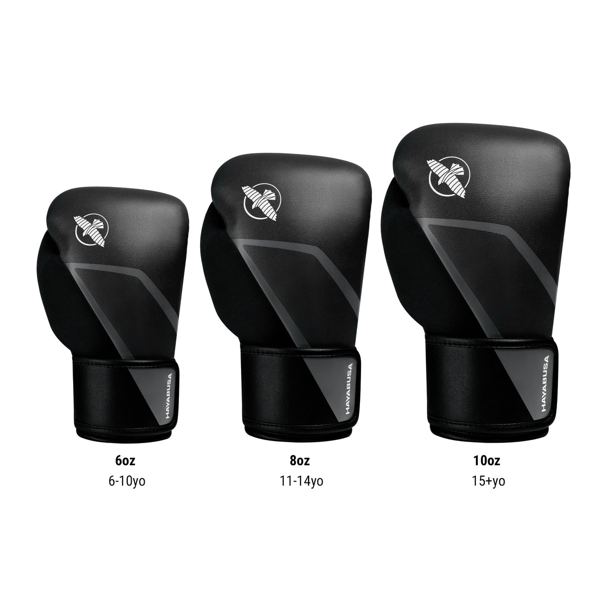 Hayabusa Bokshandschoenen E1 Kids - Zwart/Grijs