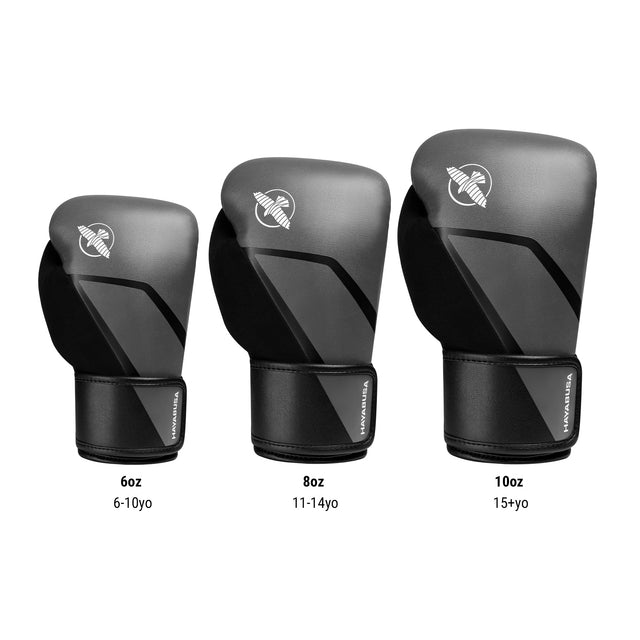 Gants de boxe Hayabusa E1 Enfant – Gris/Noir