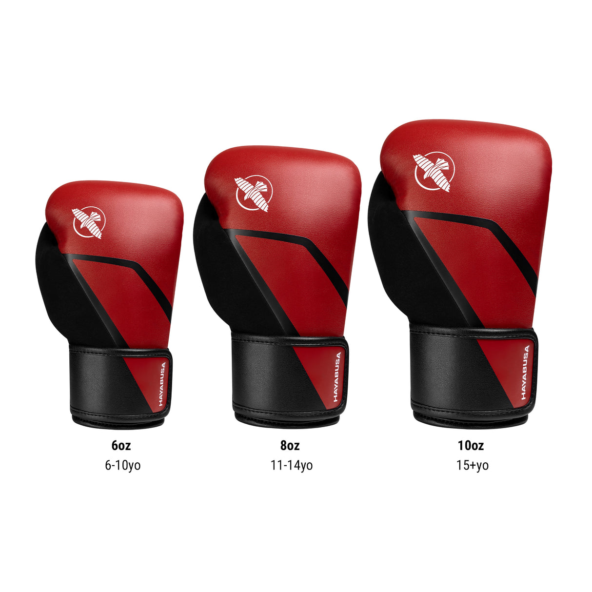 Hayabusa Bokshandschoenen E1 Kids - Rood/Zwart