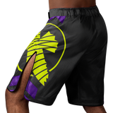 Hayabusa MMA Shorts Icon Lang - Zwart/Neon