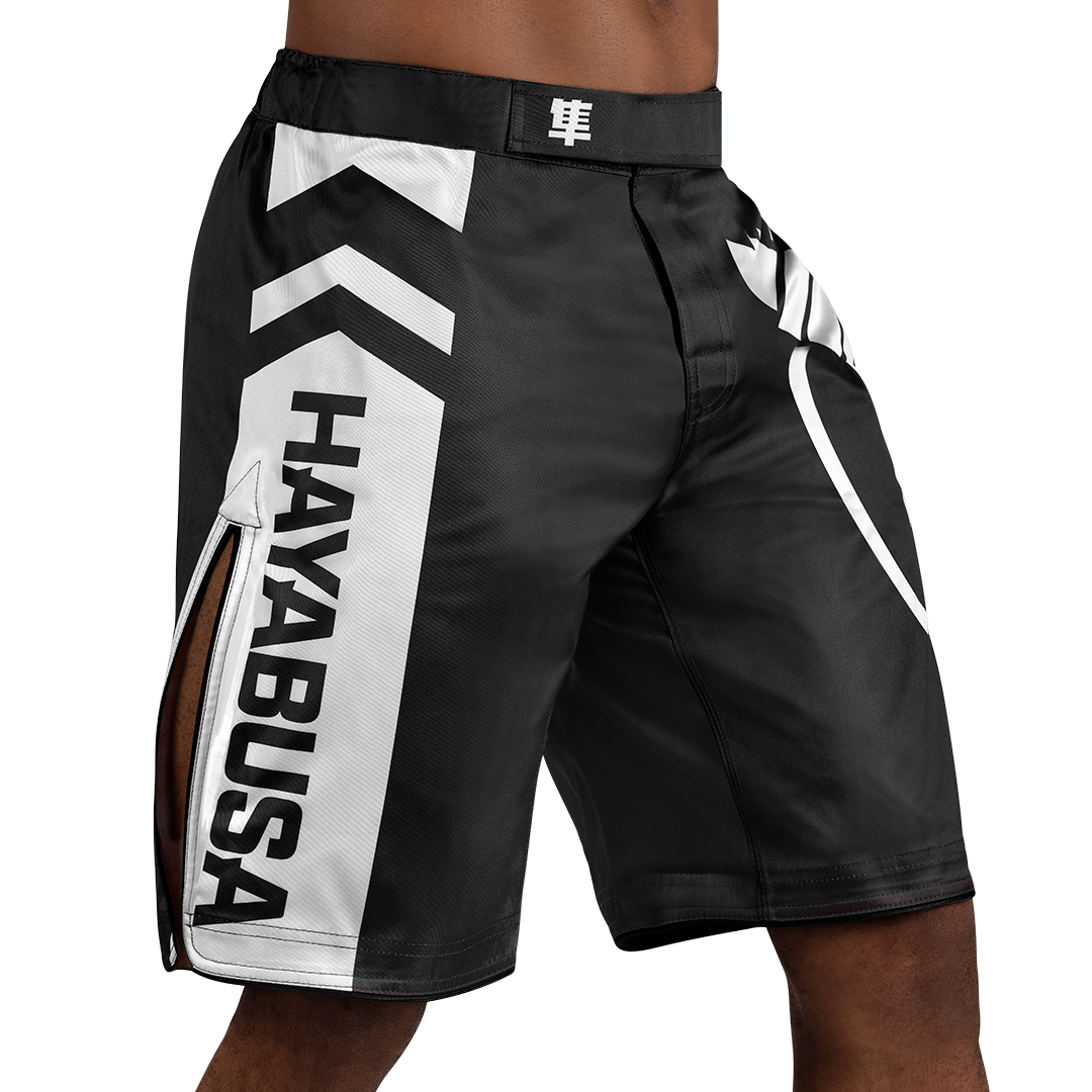 Hayabusa MMA Shorts Icon Lang - Zwart/Wit