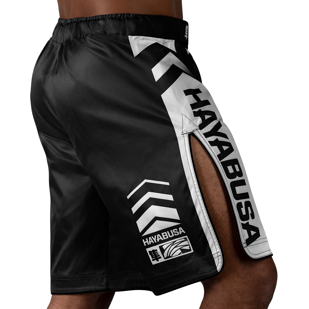 Hayabusa MMA Shorts Icon Lang - Zwart/Wit