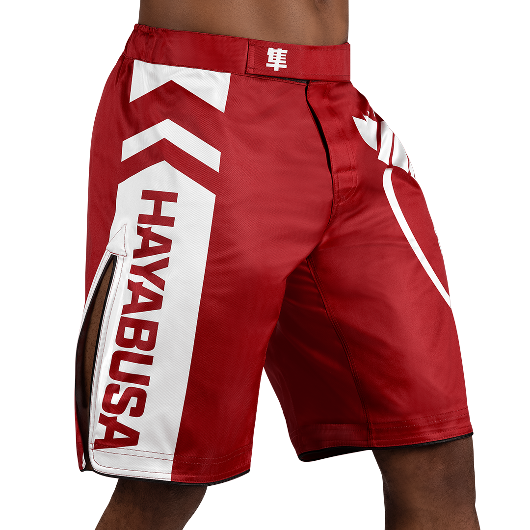 Hayabusa MMA Shorts Icon Lang - Rood/Wit