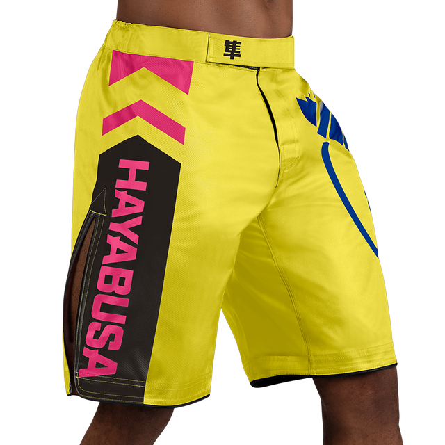 Hayabusa MMA-shorts Icon Lang - Gul/Blå/Pink