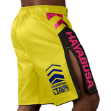 Hayabusa MMA Shorts Icon Lang - Geel/Blauw/Roze