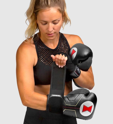 Hayabusa (Kick)Bokshandschoenen Black Widow - Zwart/Goud - (Kick)Bokshandschoenen