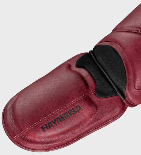 Hayabusa Kickboks Scheenbeschermers T3 LX - Bordeaux Rood - Scheenbeschermers